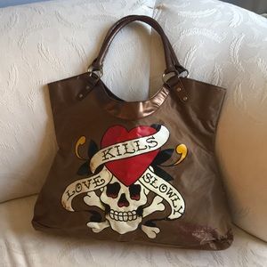Love kills slowly Don Ed Hardy bag/tote